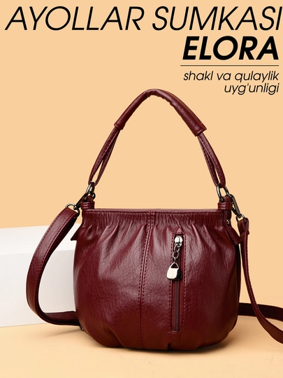Женская сумка ELORA, кросс-боди через плечо на каждый день, для прогулок, эко кожа — ACCESSZ-ELORA-БОРДОВ