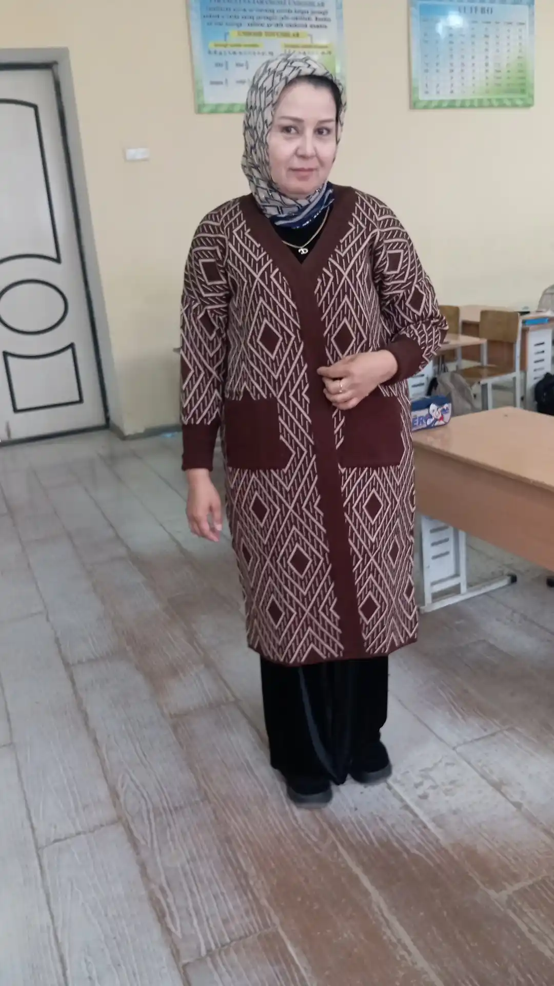 DIDOV TRIKO yengli katta o‘lchamli kardigan, V-simon kesimli, qizlar va ayollar uchun