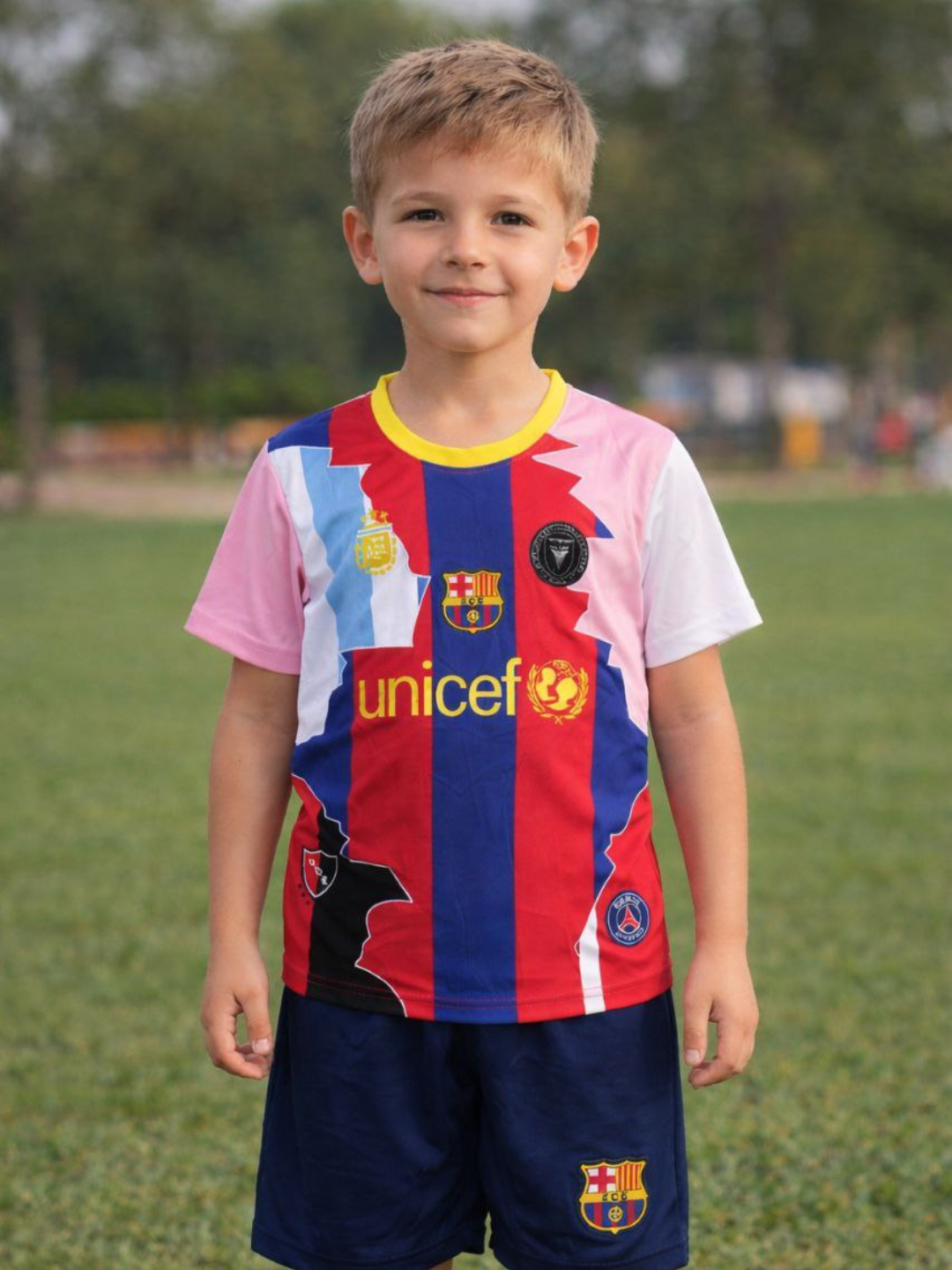 Lionel Messi va uning klublari faoliyatiga bag‘ishlangan bolalar futbol kiyimi - 
