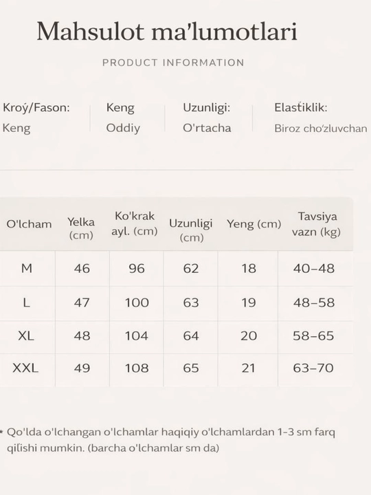 Futbolka, Ayollar futbolkasi kundalik, baza model— M, L, XL, XXL o‘lchamlar