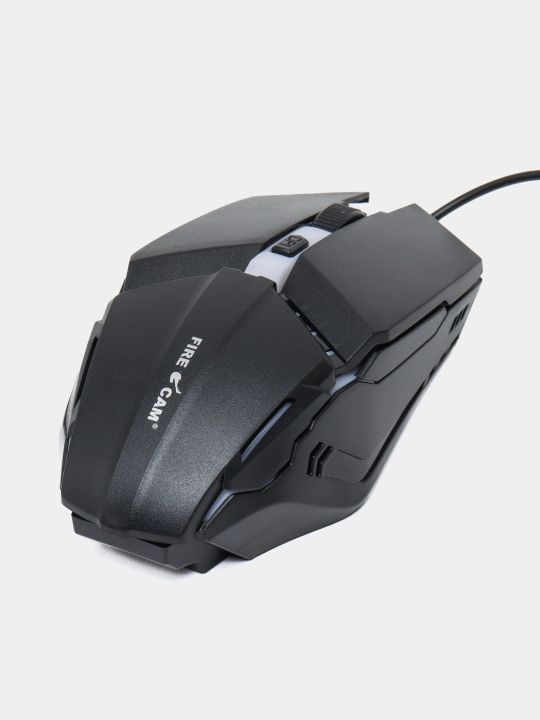 Игровая мышь, FireCam EM101, с RGB подсветкой, проводная, проводная, для офиса