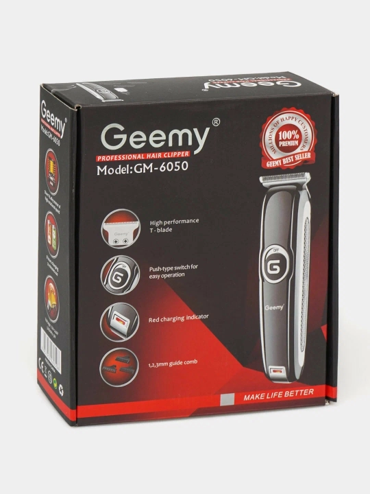 Professional soch va soqol olish mashinkasi GEEMY GM-6050 – akkumulyatorli trimmer