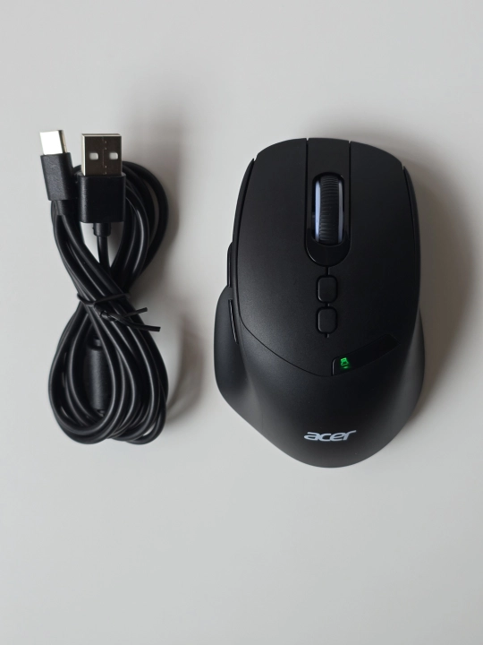 Simsiz kompyuter sichqonchasi ACER, 2 rejim Bluetooth + 2.4G, LED ekranga ega