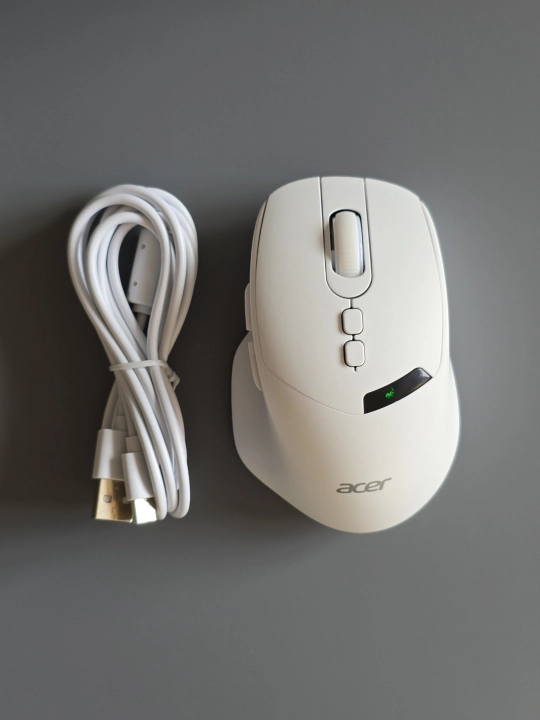 Simsiz kompyuter sichqonchasi ACER, 2 rejim Bluetooth + 2.4G, LED ekranga ega
