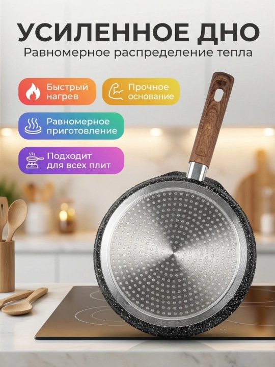 Антипригарные сковороды гриль и с секциями, блинницы для дома