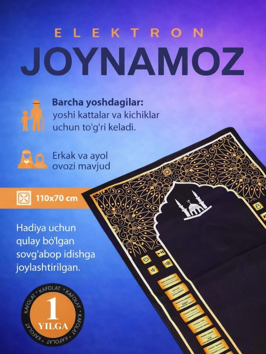 O‘rgatuvchi joynamoz, 5 til, erkak va ayol ovozi, 1 yillik kafolat - 
