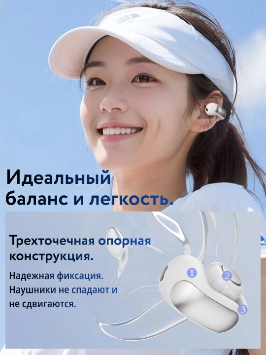 Bluetooth-наушники Bose Ultra Open ANC, 48ч, IPX5