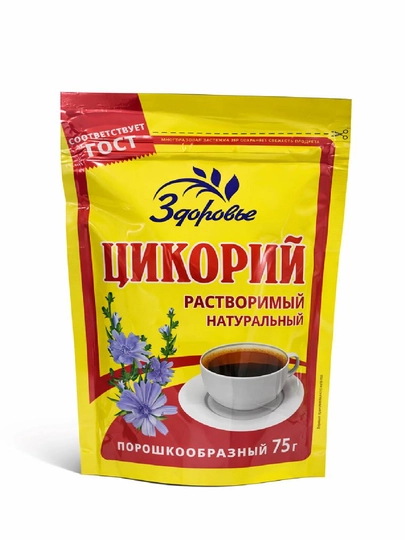 Цикорий растворимый Здоровье, натуральный порошкообразный, 75 г — PPHS-ZDOROVY75G
