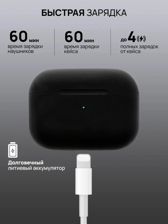 Simsiz quloqchinlar Pro 2, sensorli, iPhone va Android uchun
