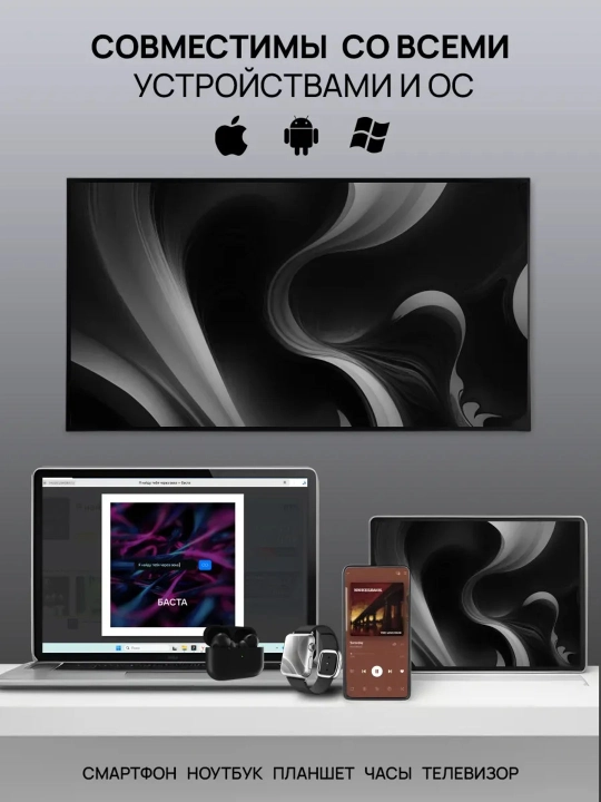 Simsiz quloqchinlar Pro 2, sensorli, iPhone va Android uchun