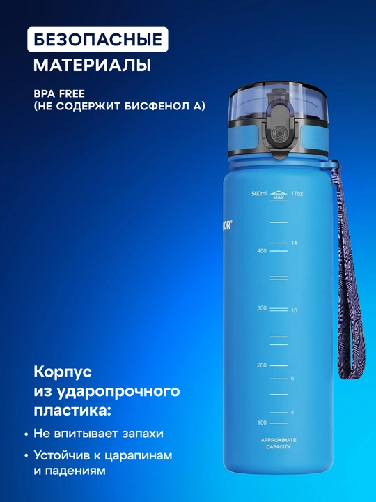 Almashtiriladigan kartidjga ega Aquaphor City filtr-butilkasi