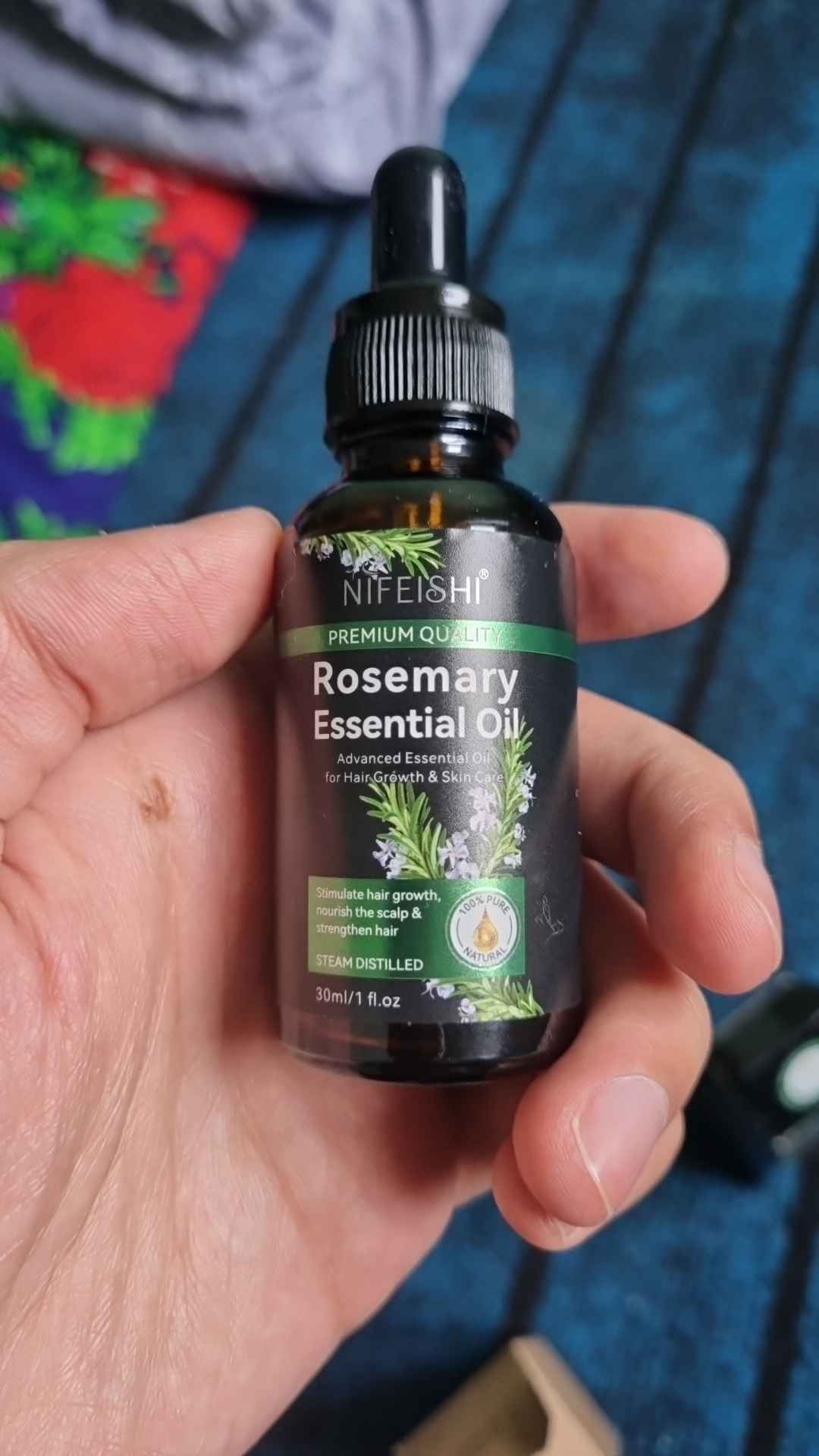 Масло розмарина для волос NIFEISHI Organic, для роста волос, 2 в 1, розмарин и кастор