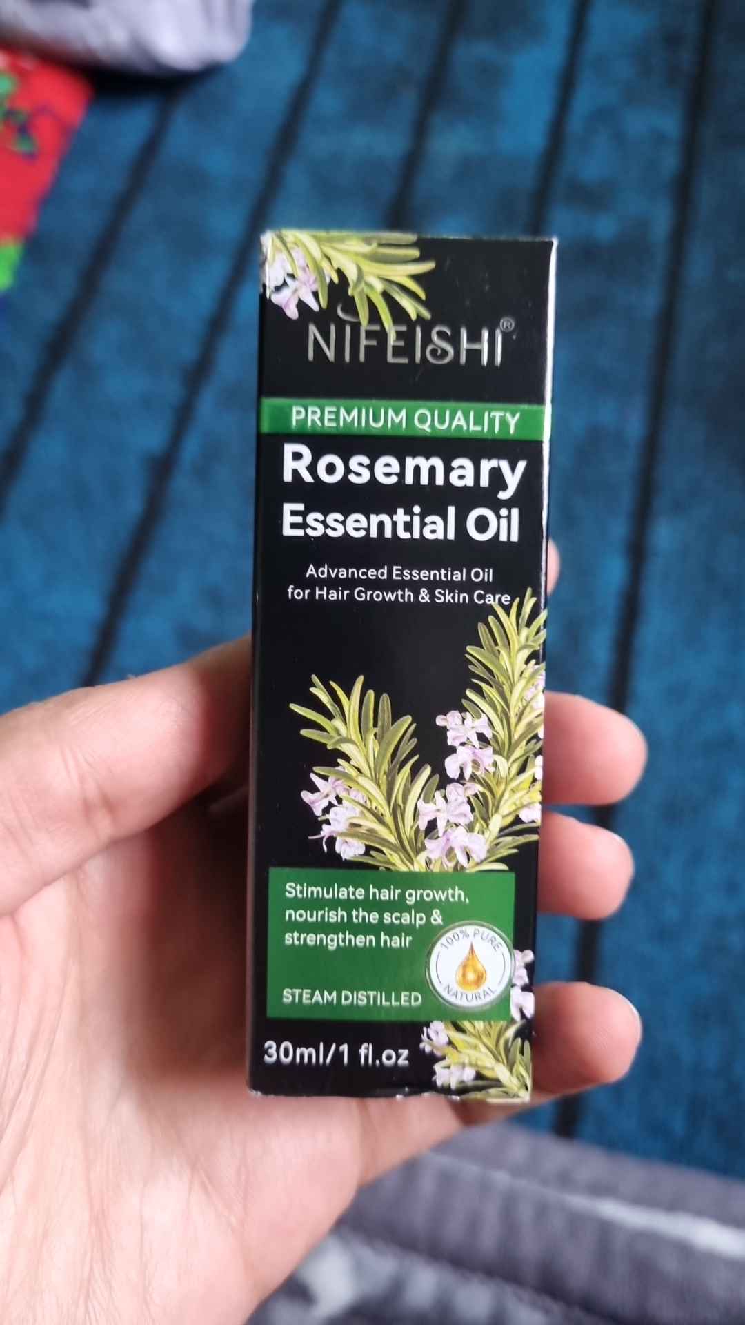 Масло розмарина для волос NIFEISHI Organic, для роста волос, 2 в 1, розмарин и кастор