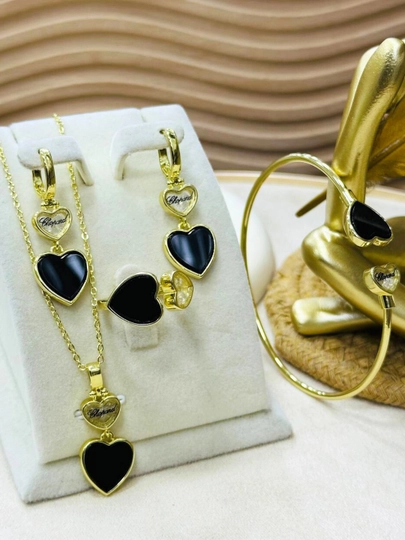 Комплект украшений, серьги, кольцо, браслет, цепочка, Messika Bvlgari, Vancleef 8 март — 9986998-YURAKCHALITAQINCHOQ-ЖЕЛТ
