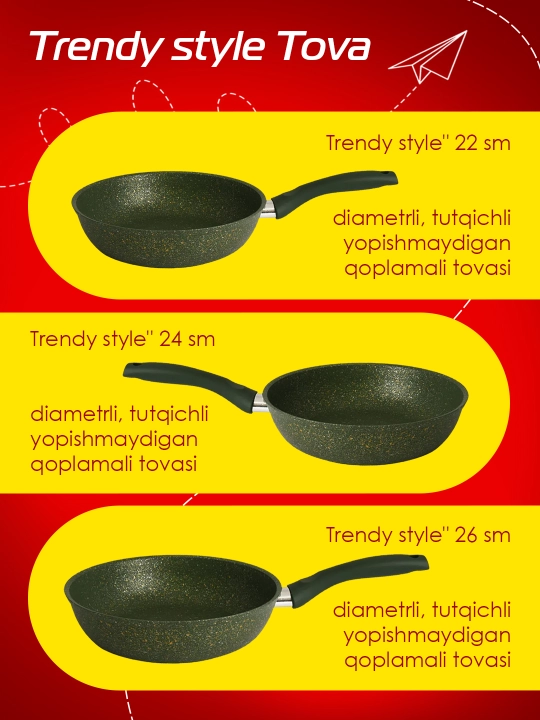 Сковорода Kukmara Trendy Style, антипригарное покрытие