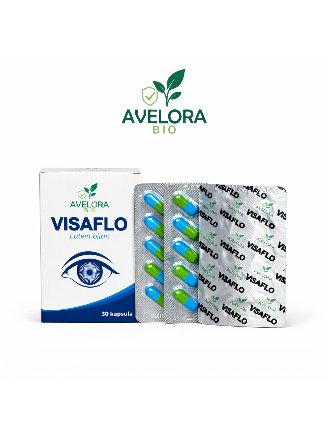 VISAFLO - ko‘rish qobiliyatini yaxshilash va ko‘zni himoya qilish uchun lyutein bilan kompleks, 500 mg, 30 kapsula - 