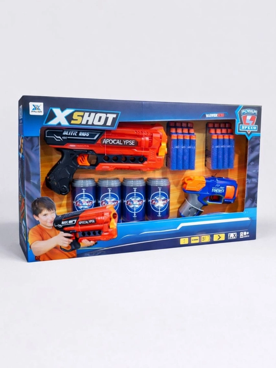 Yumshoq o‘qlar va nishonlarga ega X-SHOT blaster o‘yin paketi - 