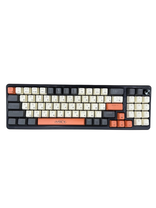 IMICE GK100 o‘yin klaviaturasi, mexanik, RGB yoritgichli va qizil kalitli