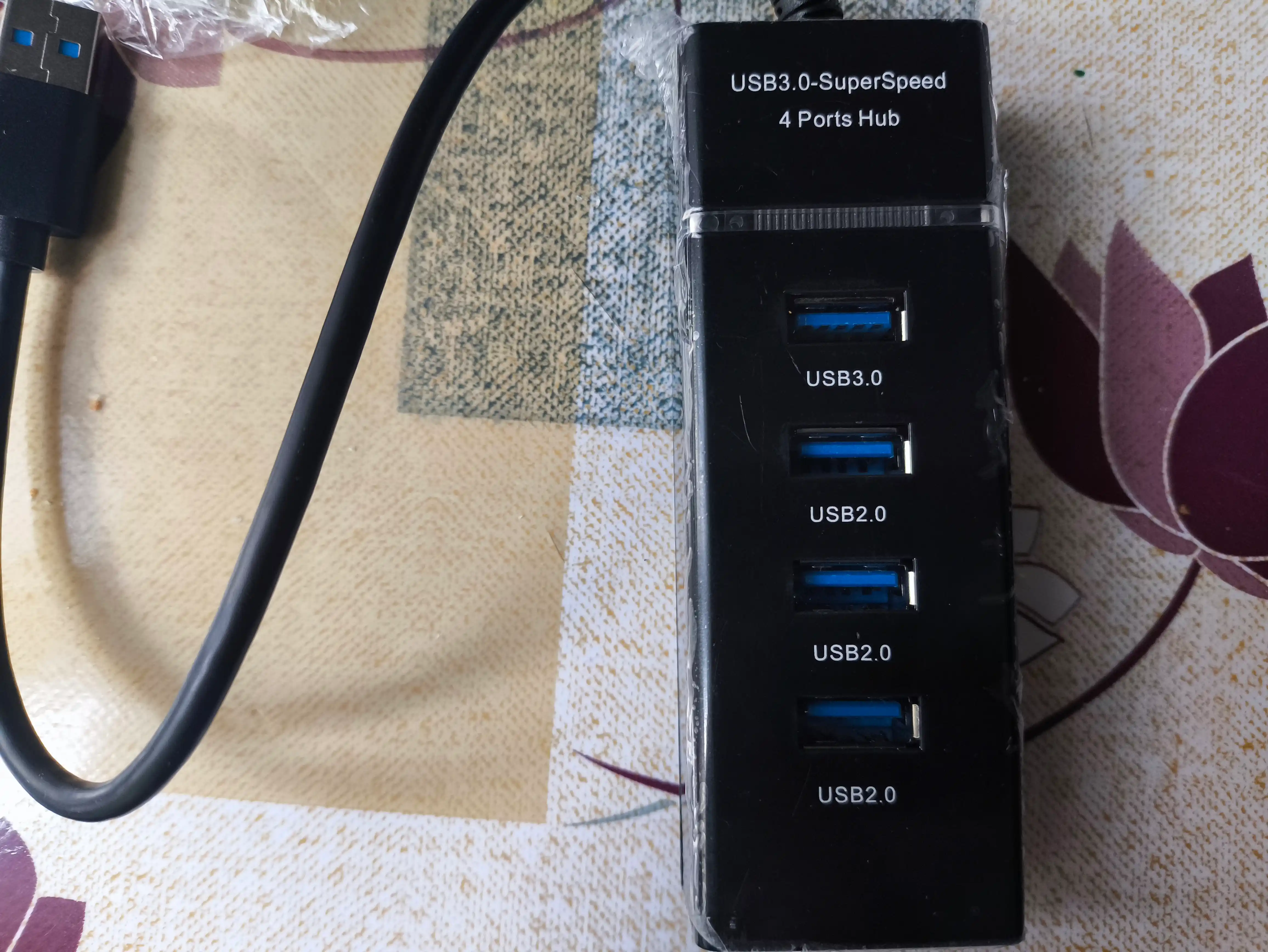 USB hub, 4 USB portli, Type-C, adapter HUB USB 3.0 MacBook va PC uchun