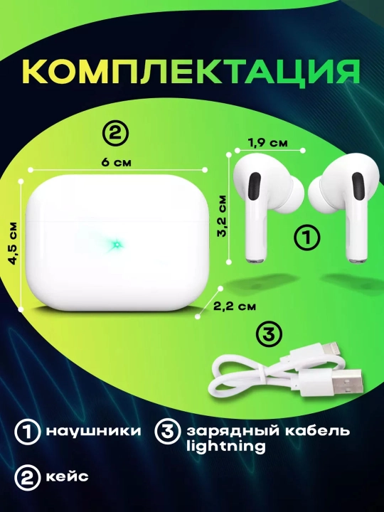 Simsiz quloqchinlar Pro 2, sensorli, iPhone va Android uchun