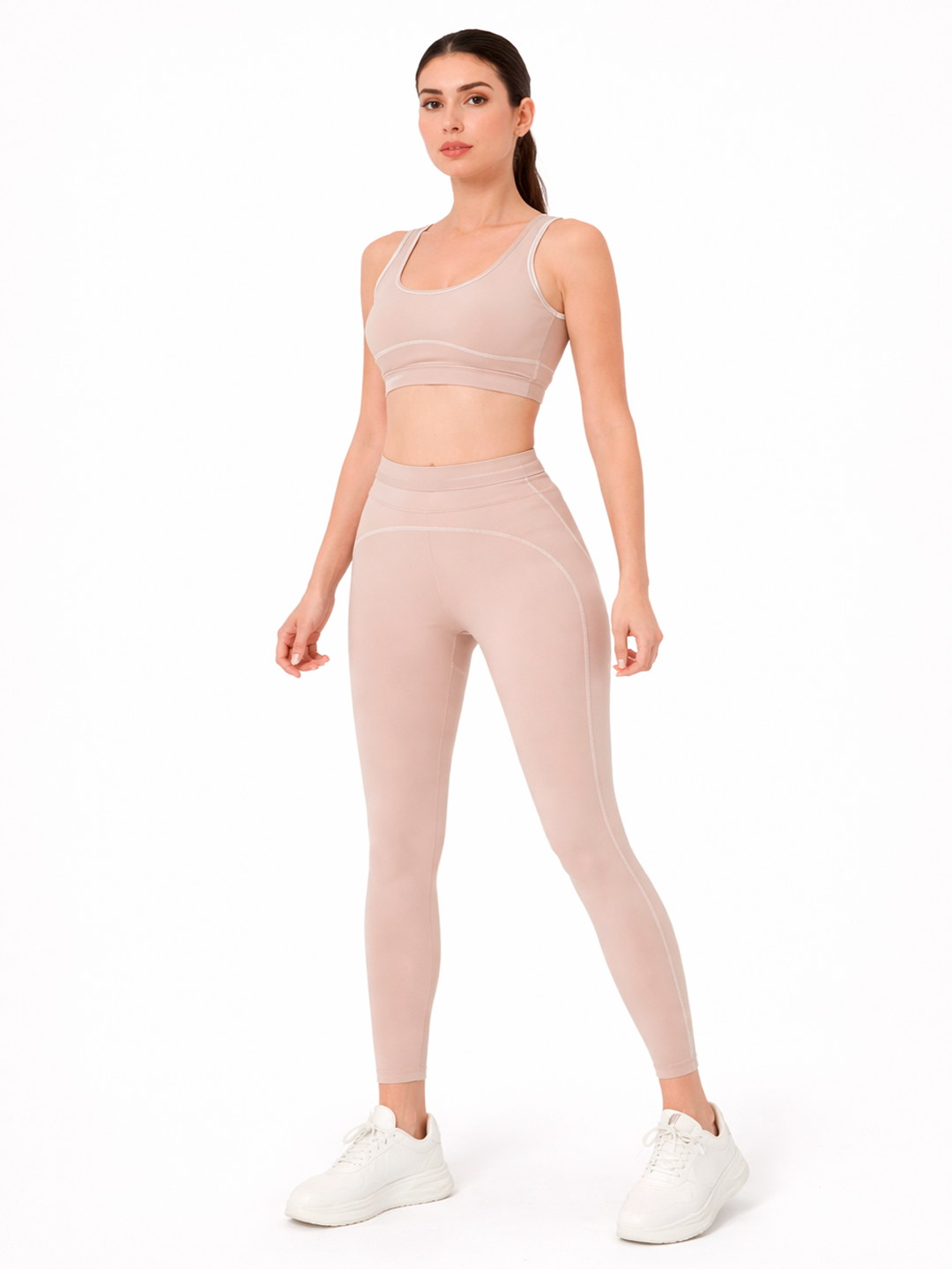 Ayollar uchun fitnes sport komplekti (top + leggins) - 