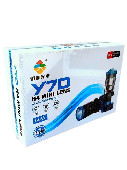 Y7D H4 Mini Lens 60W Avtomobil LED Lampasi - 