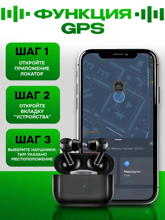 Simsiz quloqchinlar Pro 2, sensorli, iPhone va Android uchun