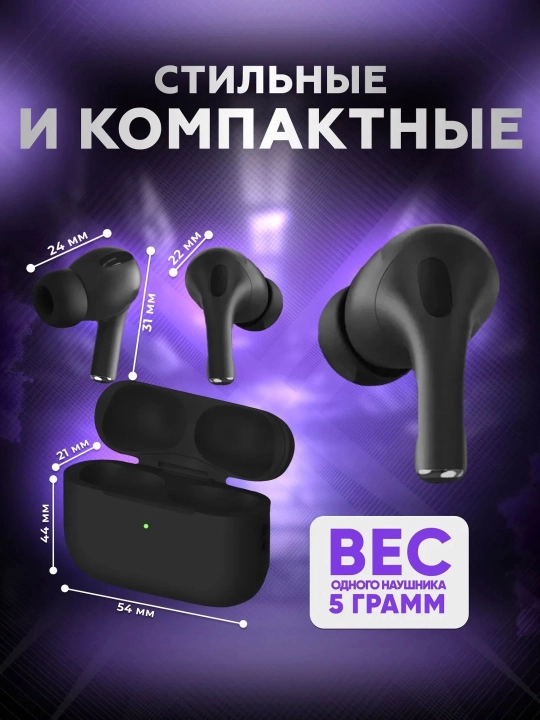 Simsiz quloqchinlar Pro 2, sensorli, iPhone va Android uchun