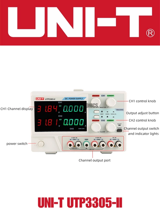 Лабораторный источник питания UNI-T UTP3305-II 30 V / 5 A