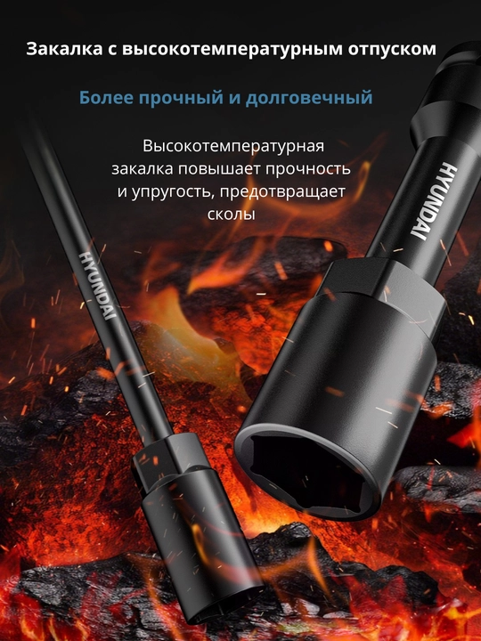 Turli o‘lchamdagi  po‘latdan yasalgan golovka 8/10/12/13/14/17/19 HYUNDAI