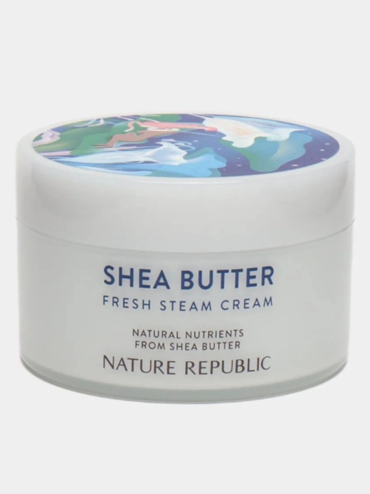 Shea Butter Nature Republic yuz terini namlovchi va tetiklantiruvchi krem, 100 ml