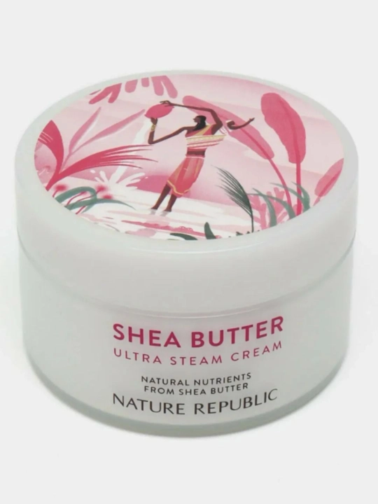 Shea Butter Nature Republic yuz terini namlovchi va tetiklantiruvchi krem, 100 ml