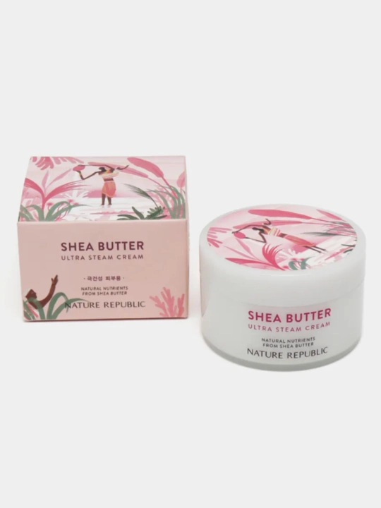 Shea Butter Nature Republic yuz terini namlovchi va tetiklantiruvchi krem, 100 ml