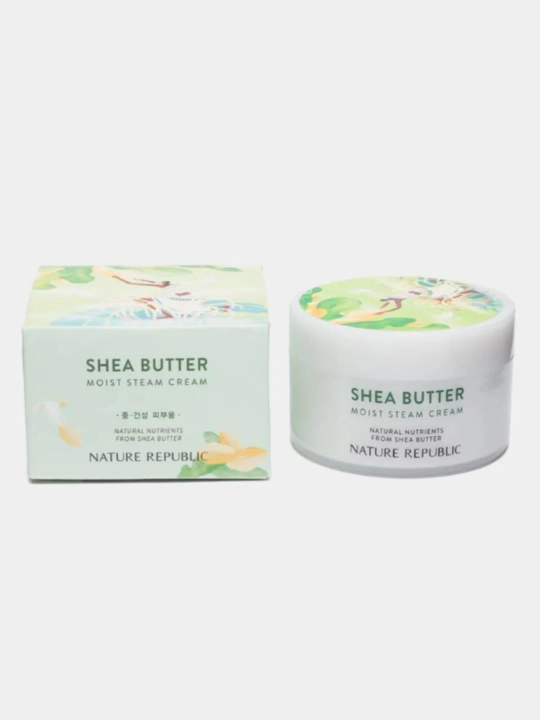 Shea Butter Nature Republic yuz terini namlovchi va tetiklantiruvchi krem, 100 ml