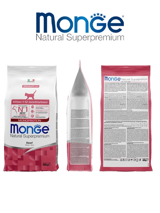 Monge корм для котят, с говядиной, 400 гр