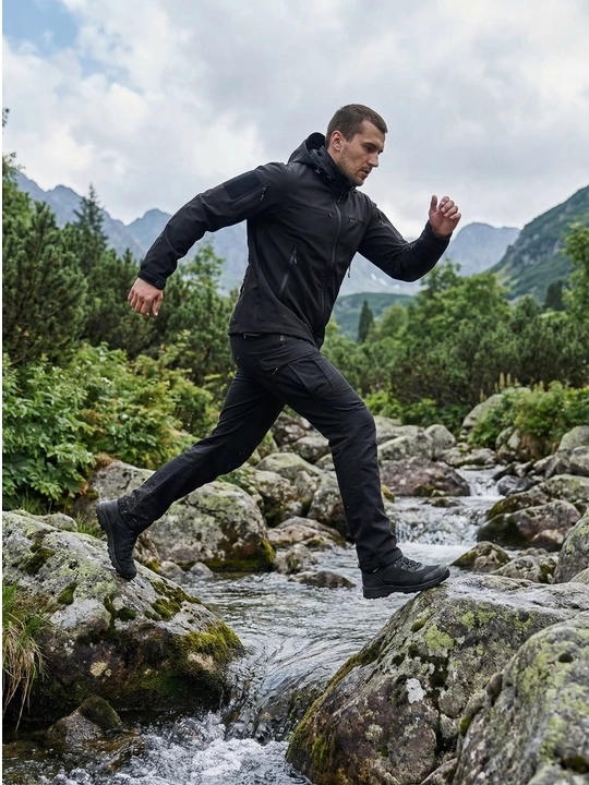 A-TAC FM24162 taktik kurtka, erkaklar softshell, kapyushonli