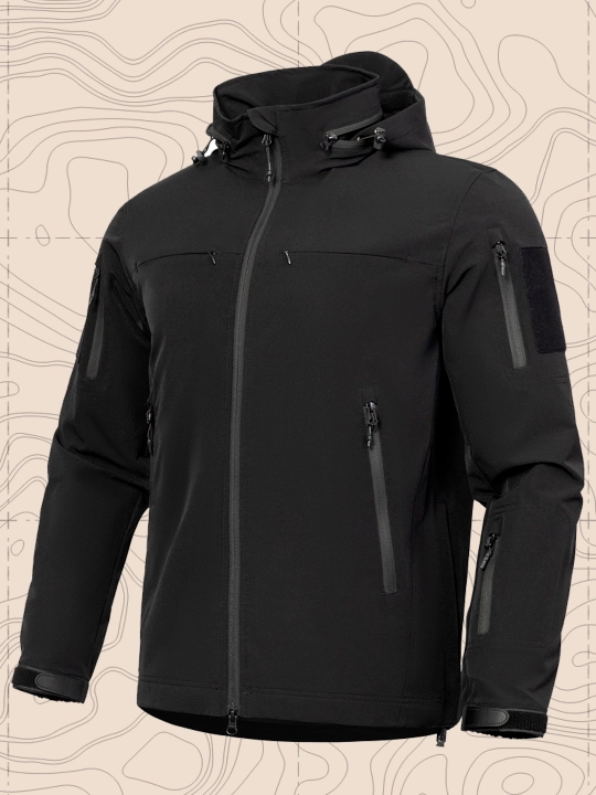 A-TAC FM24162 taktik kurtka, erkaklar softshell, kapyushonli