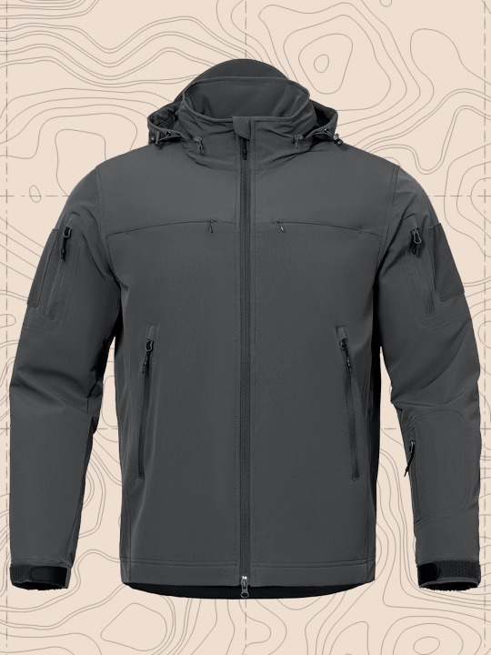 A-TAC FM24162 taktik kurtka, erkaklar softshell, kapyushonli