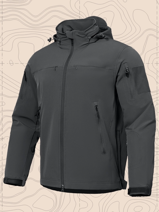 A-TAC FM24162 taktik kurtka, erkaklar softshell, kapyushonli