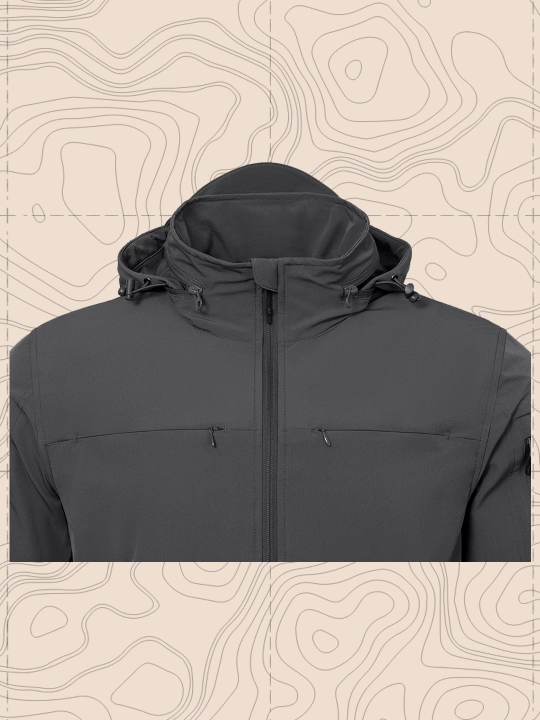 A-TAC FM24162 taktik kurtka, erkaklar softshell, kapyushonli