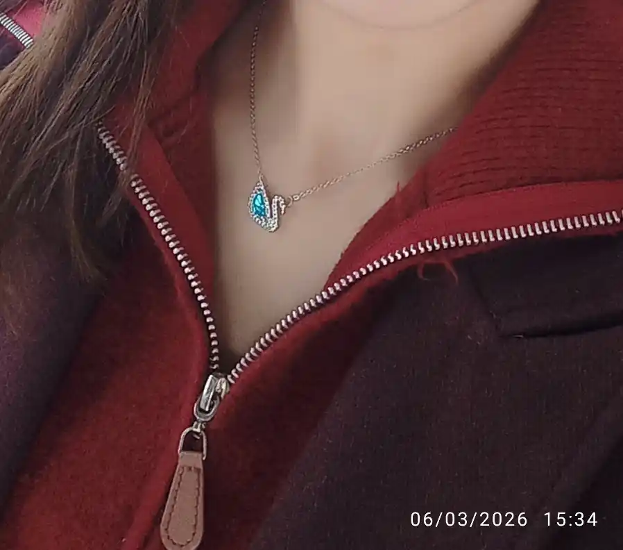 Ayollar va qizlar uchun taqinchoq, oqqush shakli, sovg'a qutisida, SWAROVSKI