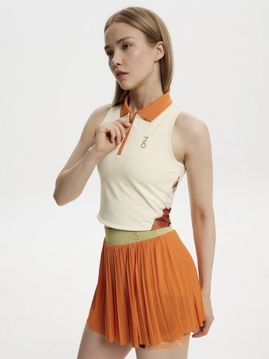 Топ женский для тенниса 7/6 Kris Top Cream Blossom/Green Blossom/Lavander Blossom