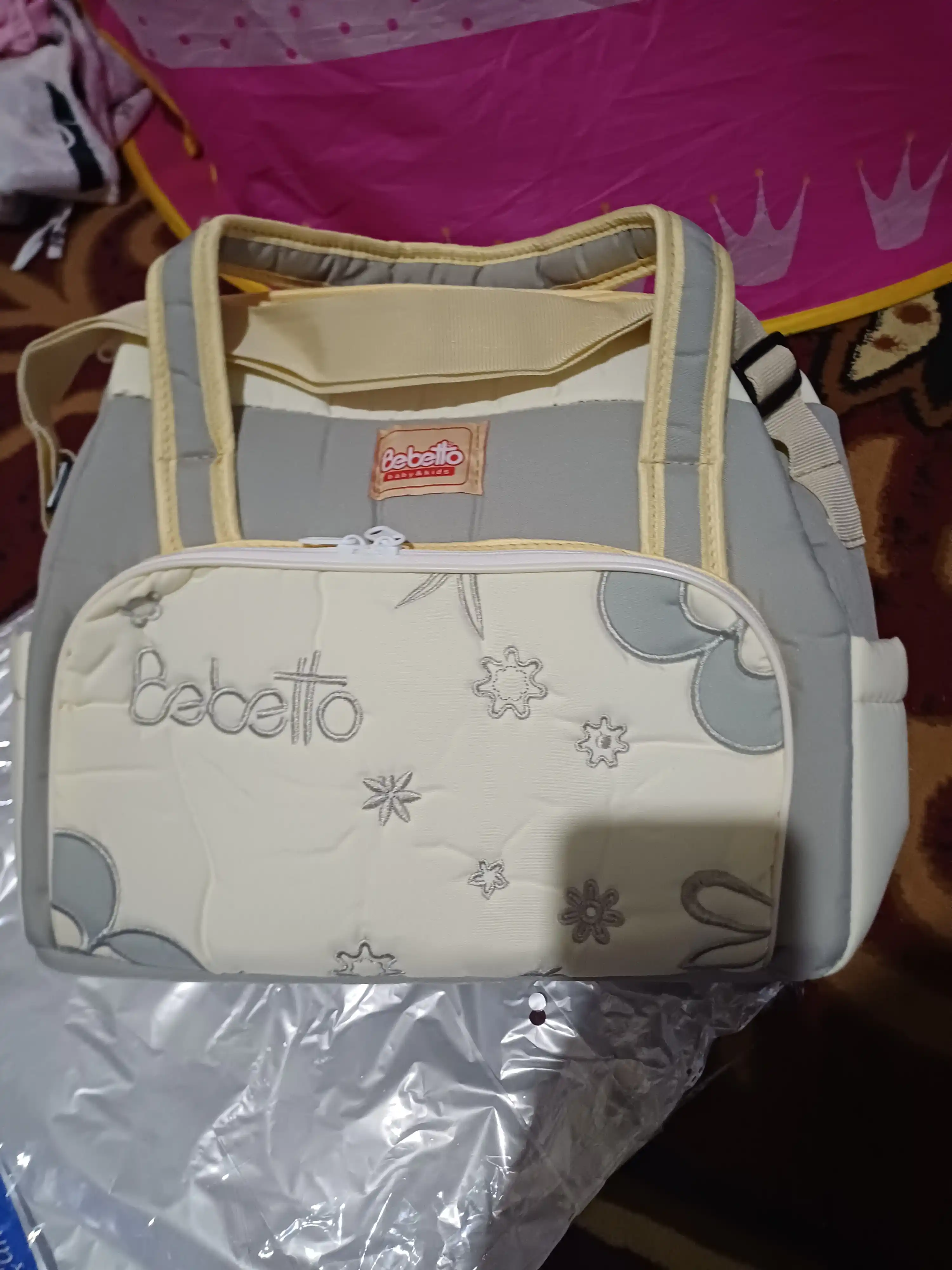 Сумка в роддом Bebetto, для мамы и малыша, 26×36 см, вместительная, много отделений