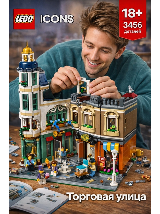 Konstruktor LEGO Icons 11371 Savdo ko‘chasi - 