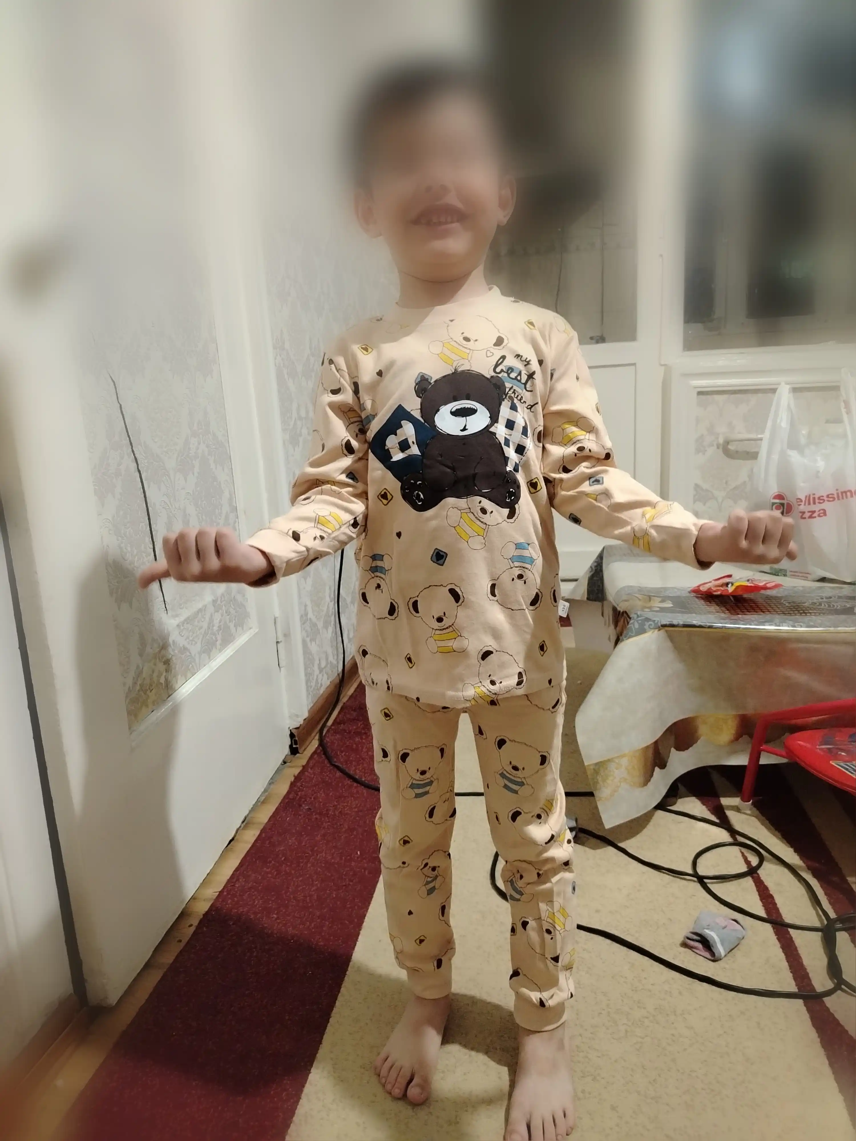 Пижама детская, хлопковая, со штанами, для мальчика, Elankids
