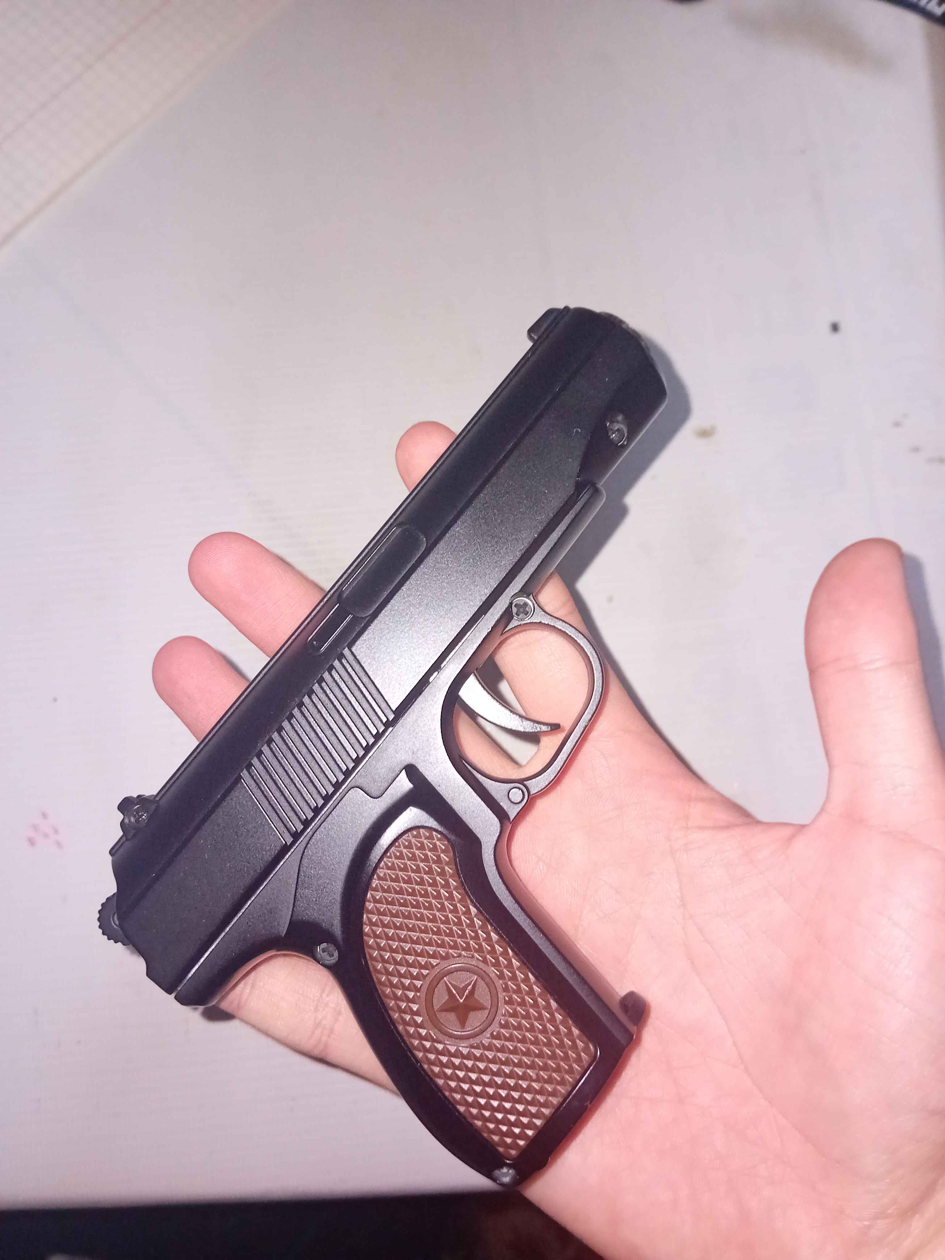 Metal pistolet, temir to'pponcha, К-113, M17, C28, glushiteli bilan, pistalet, pnevmatik