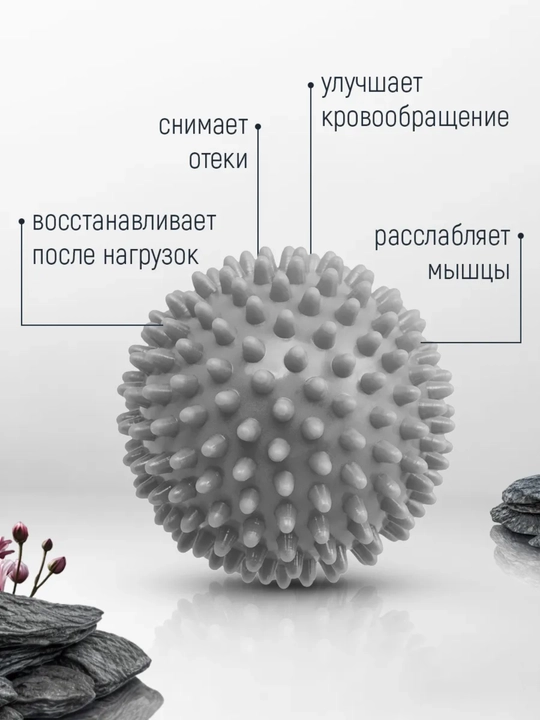 Мяч массажный, с шипами, для проработки мышц, 7 см и 9 см