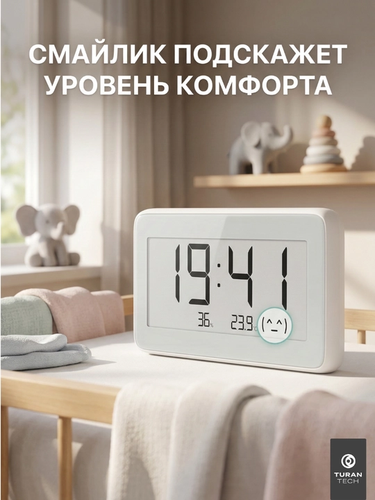 Xiaomi Temperature and Humidity Monitor Clock часы метеостанция