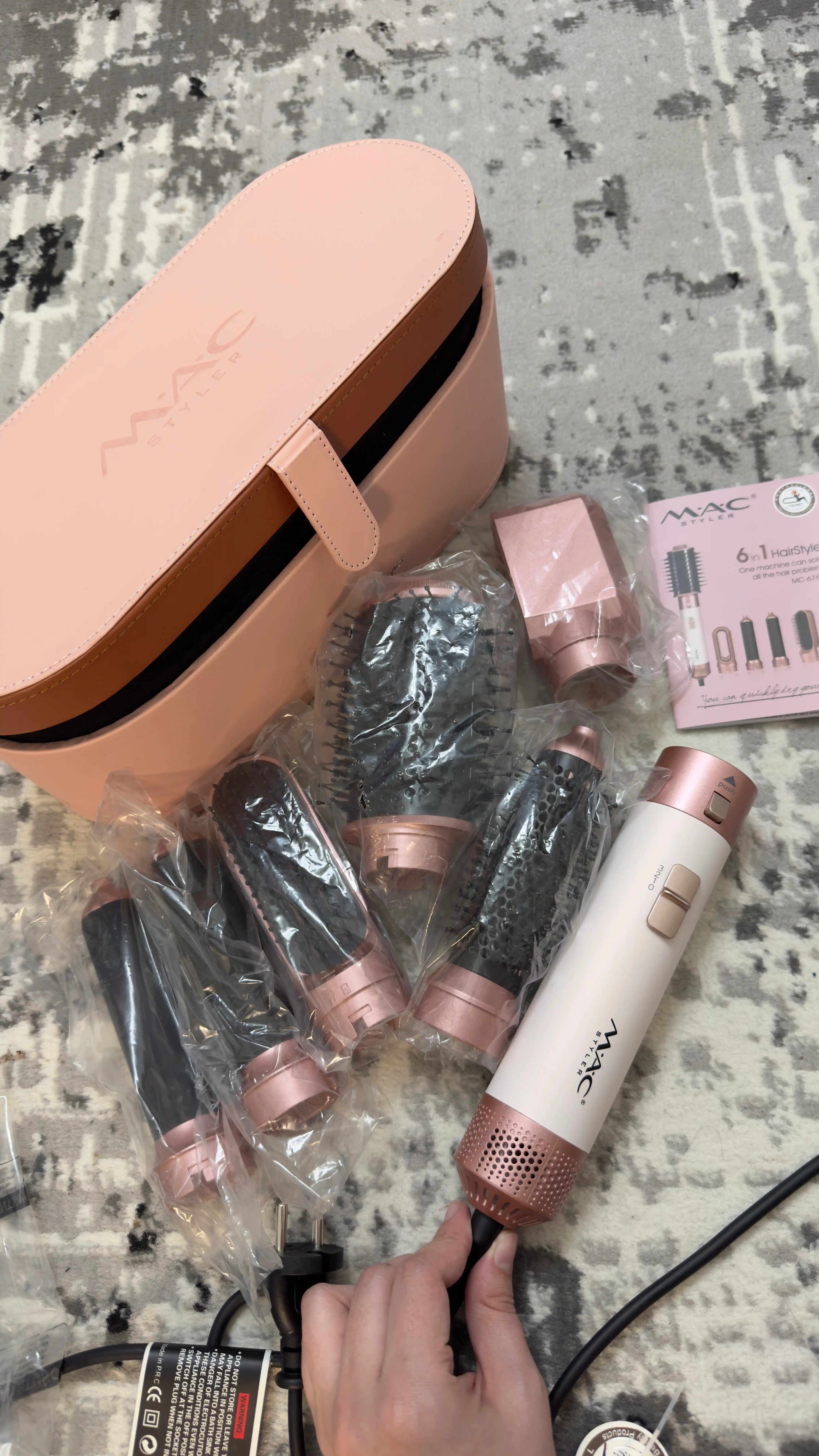 Фен для волос MAC styler MC-6766, 6 в 1, воздушная укладка и автоматическая плойка