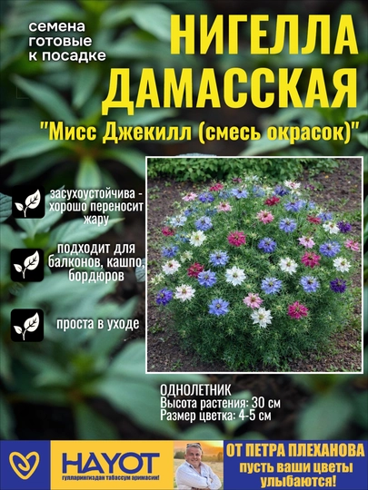 Семена цветов от Петра Плеханова: Цинния, Петуния, Портулак, Нигелла, Гомфрена, Целозия — TPP-ОДНОЛЕТНИЕСЕМЕНА-ЗЕЛЕН